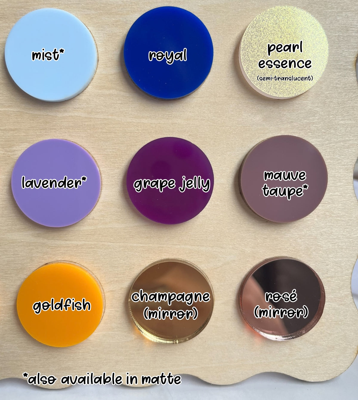 Acrylic Nameplates / Watermark Plates