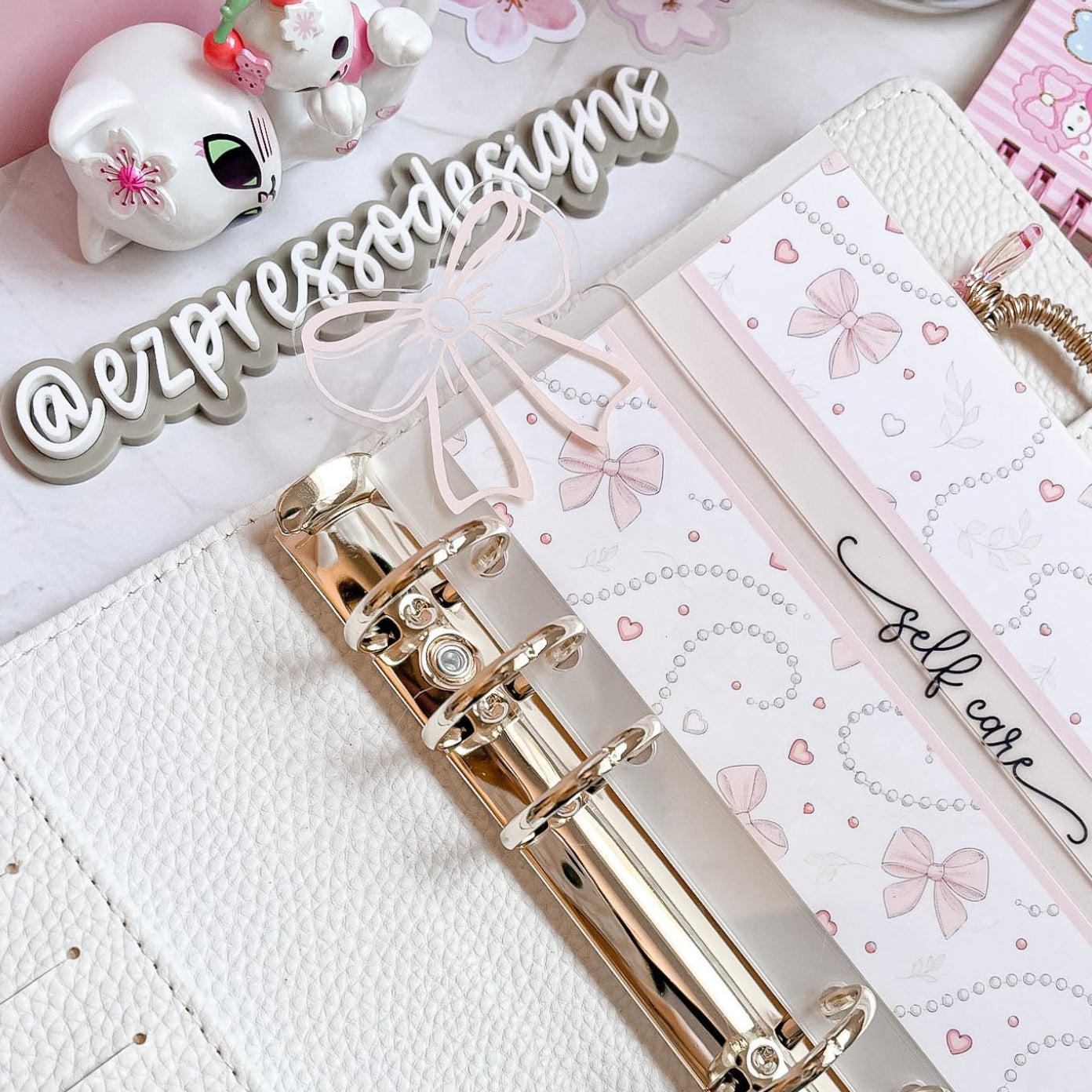 Blushing Bows Collection 🎀 : Acrylic Planner Bookmark