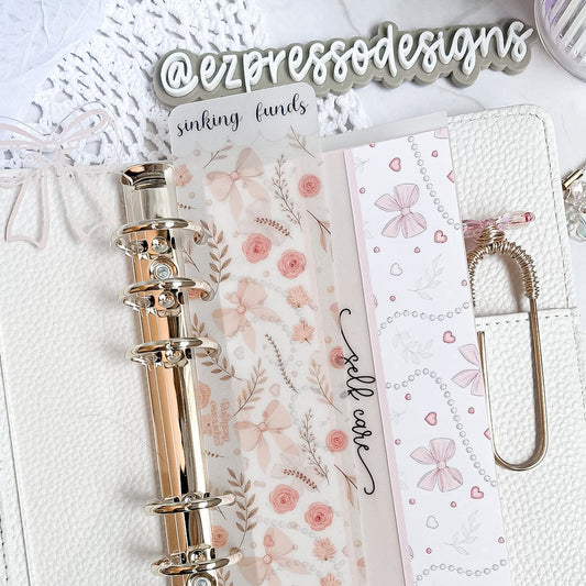 Blushing Bows Collection 🎀 : Customized Binder Bookmarks | Set of 3