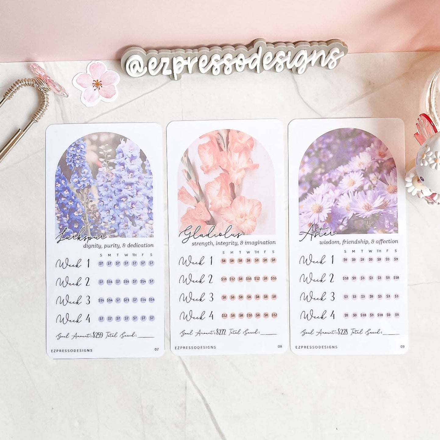 Flower Funds Yearly Savings Challenge