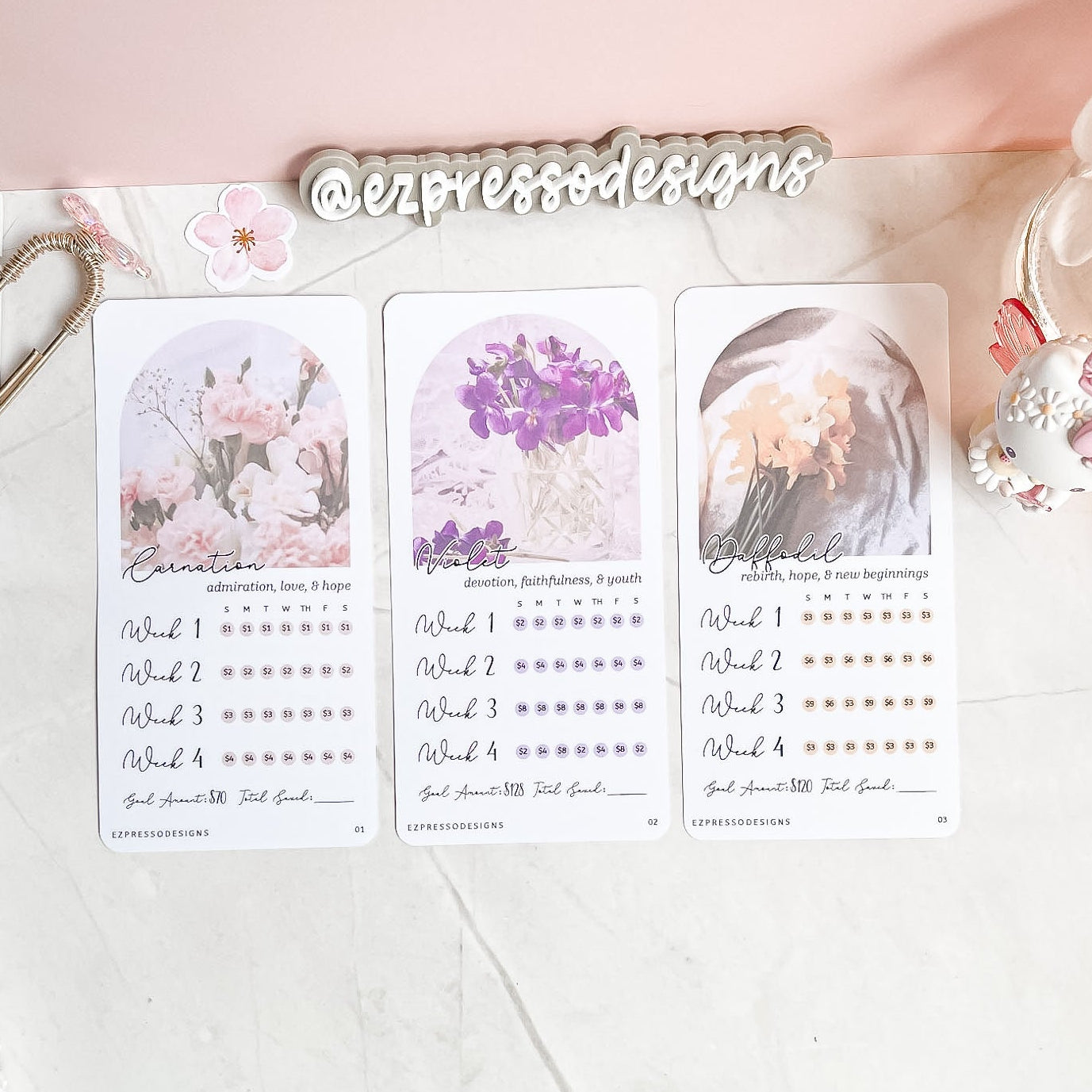 Flower Funds Yearly Savings Challenge