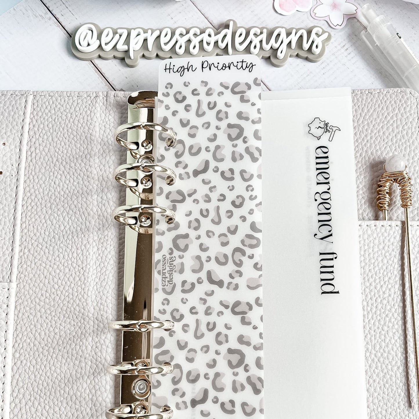 Leopard Print Binder Bookmarks | Set of 3