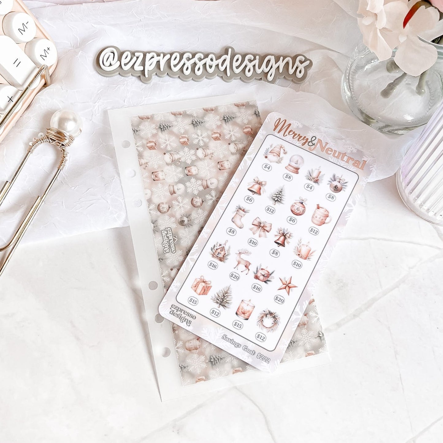Merry & Neutral Christmas Savings Challenge