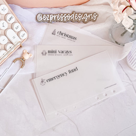 Minimally Simple Collection | Mini Icons Cash Envelopes
