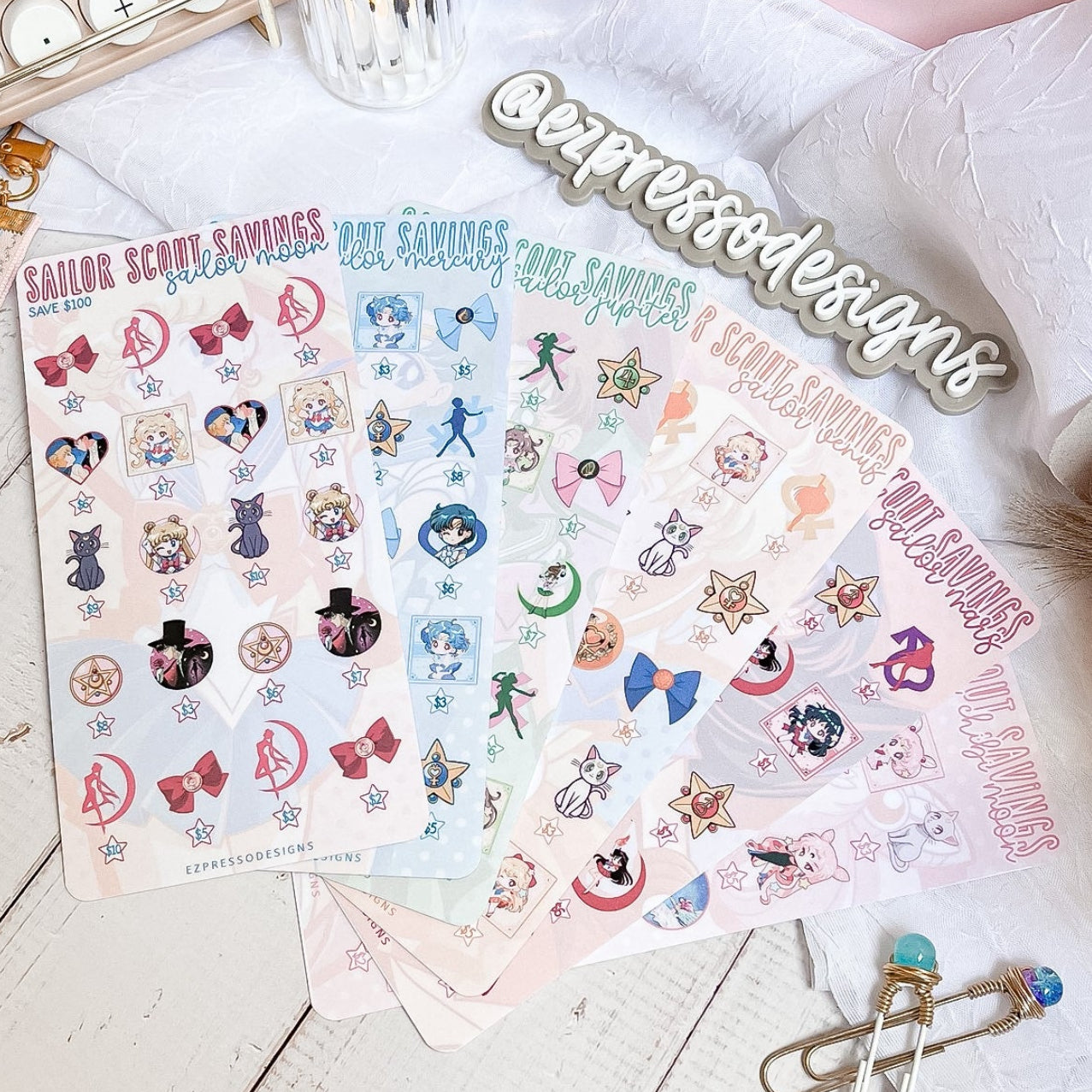 Sailor Scouts Savings Challenges 🌙💎🎀