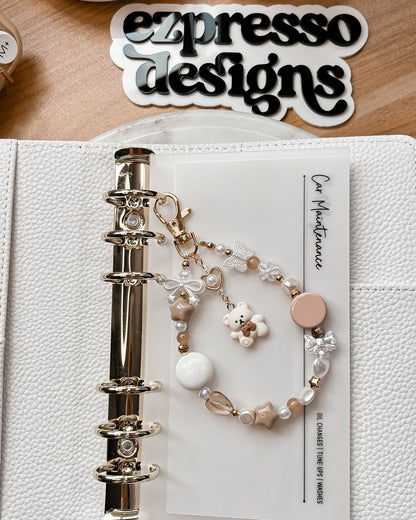Teddy Bear Treats Binder Charm / Keychain